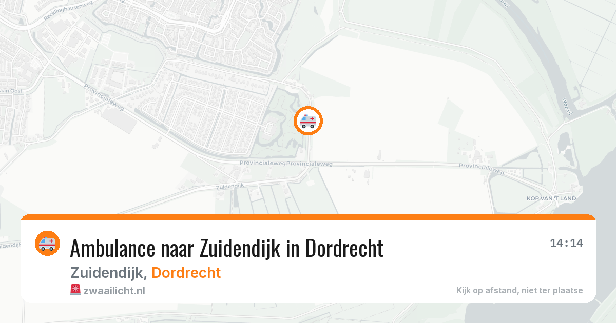 Ambulance naar Zuidendijk in Dordrecht — 31 mrt 2026