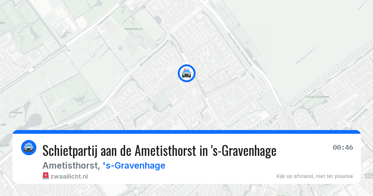 Schietpartij aan de Ametisthorst in 's-Gravenhage — 20 mei 2026