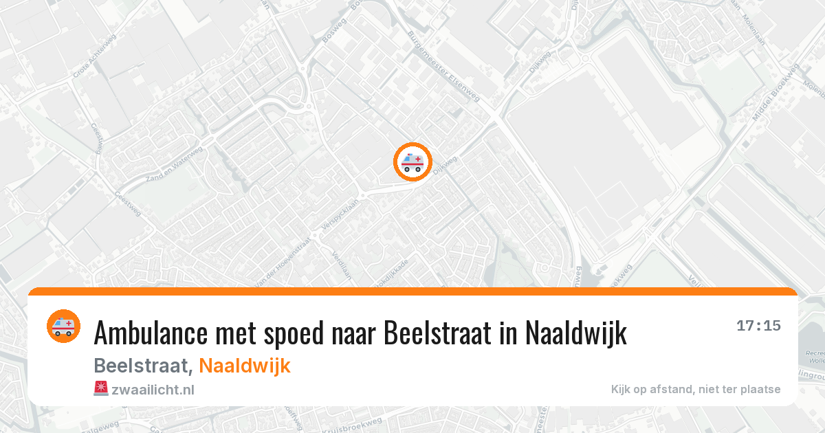 Ambulance met spoed naar Beelstraat in Naaldwijk — 18 apr 2026