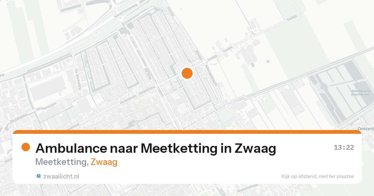 Ambulance naar Meetketting in Zwaag — 17 aug 2026