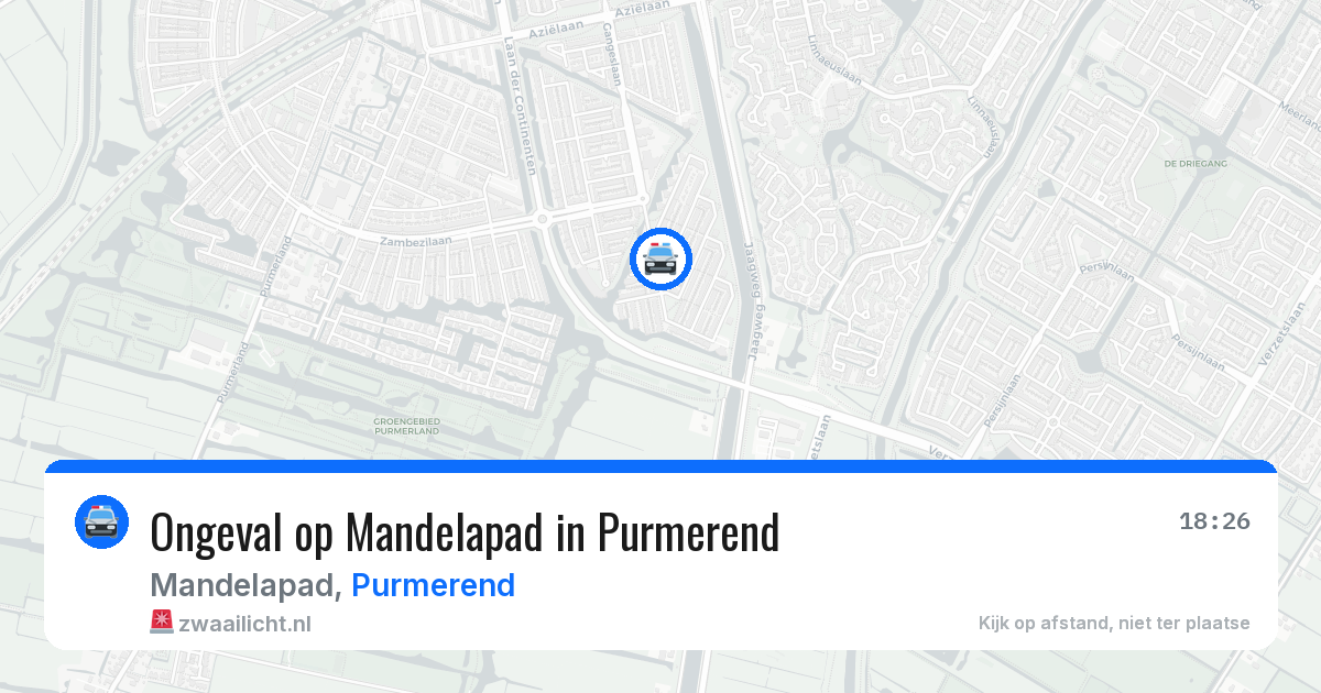 Ongeval op Mandelapad in Purmerend — 30 jun 2026