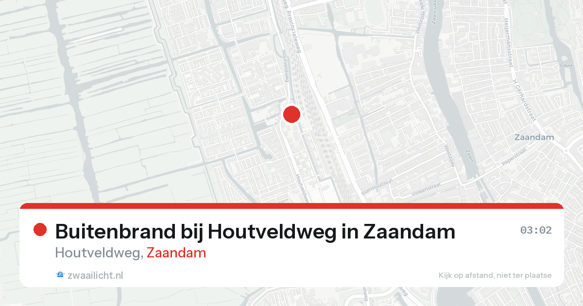 Buitenbrand bij Houtveldweg in Zaandam — 23 aug 2026