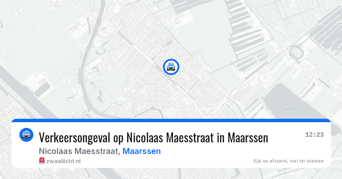 Verkeersongeval op Nicolaas Maesstraat in Maarssen — 7 apr 2026