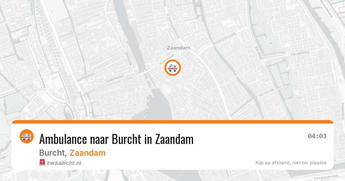 Ambulance naar Burcht in Zaandam — 23 jul 2026