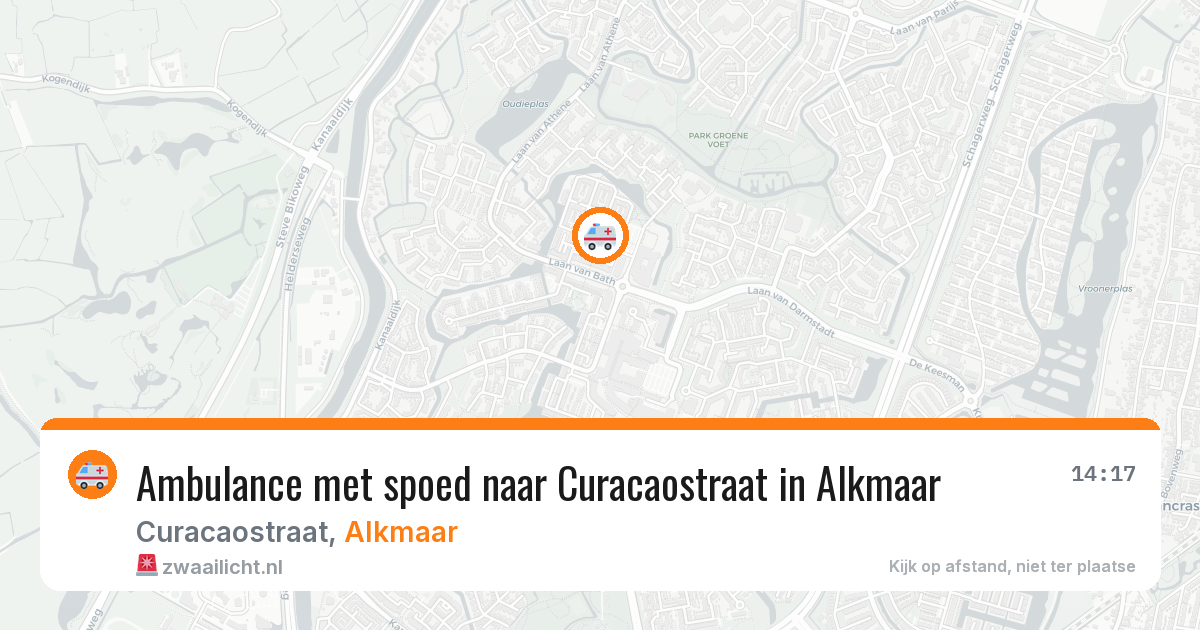 Ambulance met spoed naar Curacaostraat in Alkmaar — 24 apr 2026