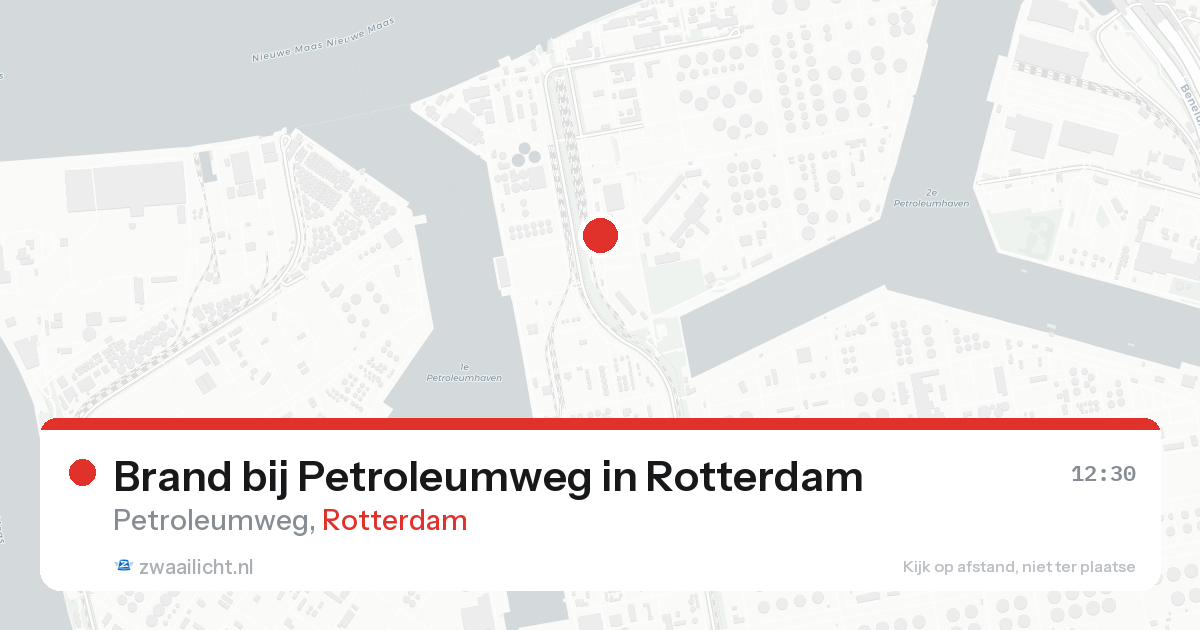 Brand bij Petroleumweg in Rotterdam — 19 aug 2026
