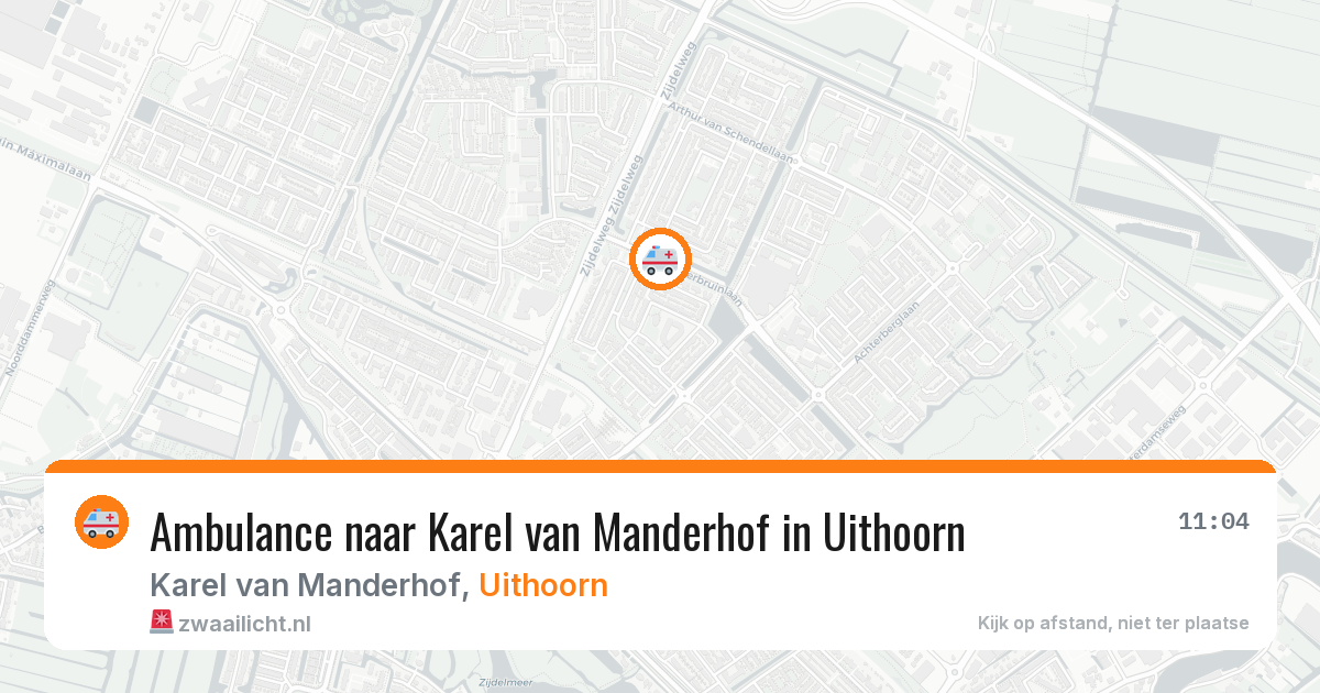 Ambulance naar Karel van Manderhof in Uithoorn — 14 aug 2026