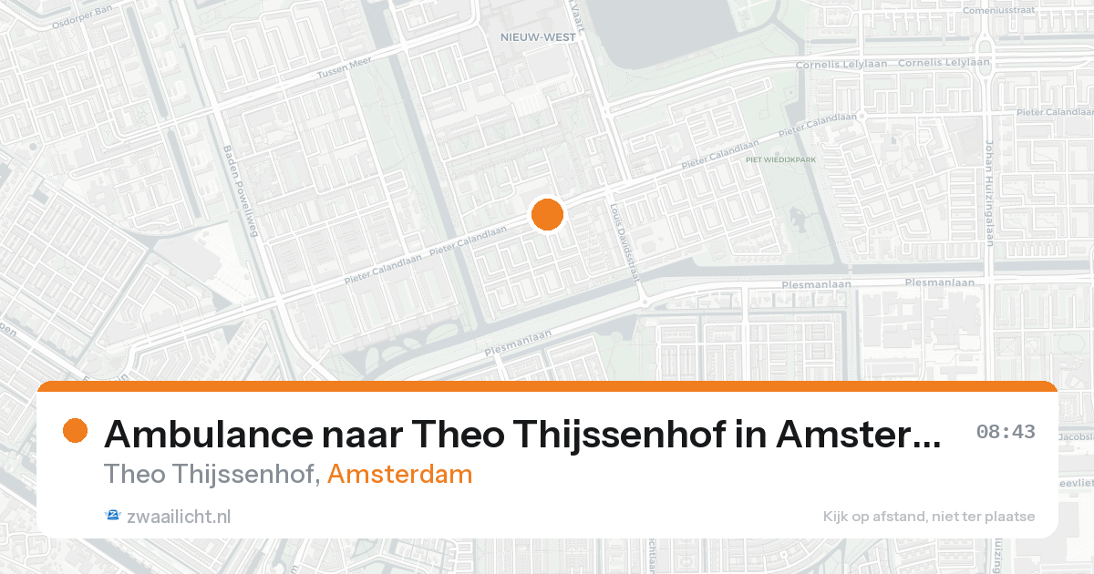Ambulance naar Theo Thijssenhof in Amsterdam — 8 jun 2026