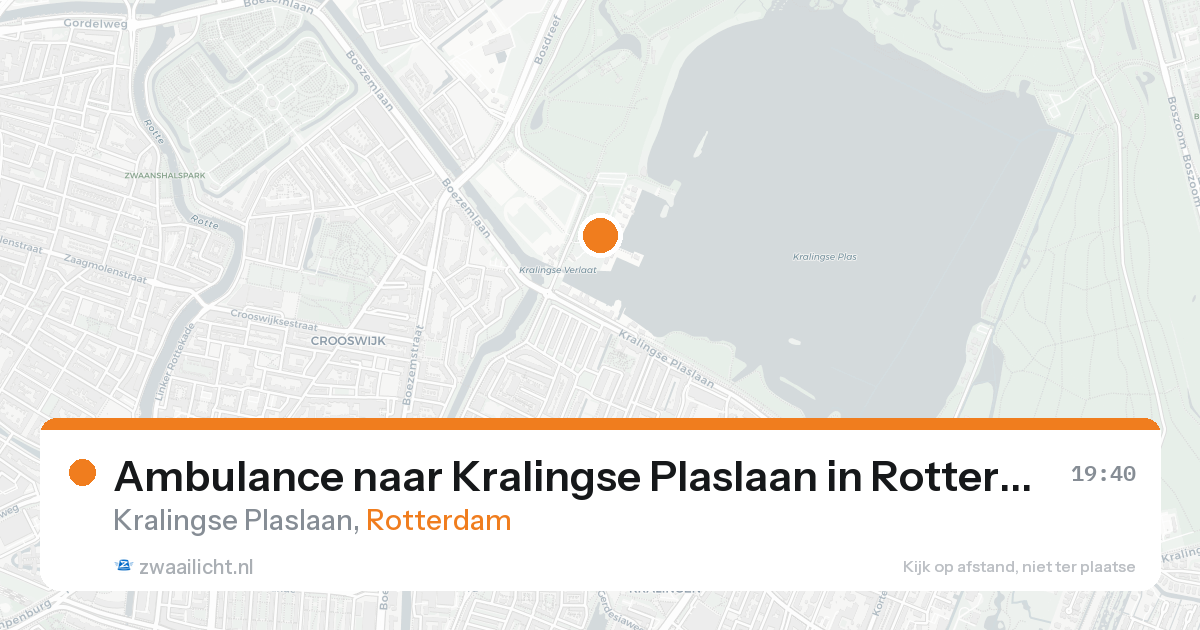 Ambulance naar Kralingse Plaslaan in Rotterdam — 9 jul 2026
