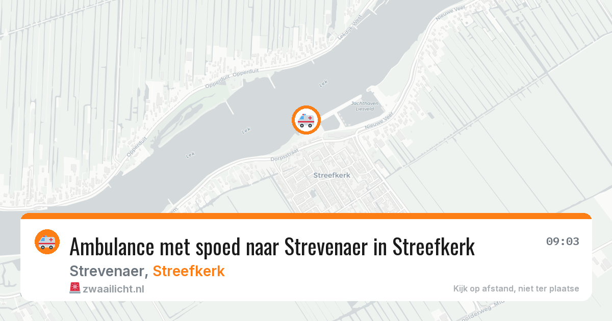 Ambulance met spoed naar Strevenaer in Streefkerk — 9 jun 2026