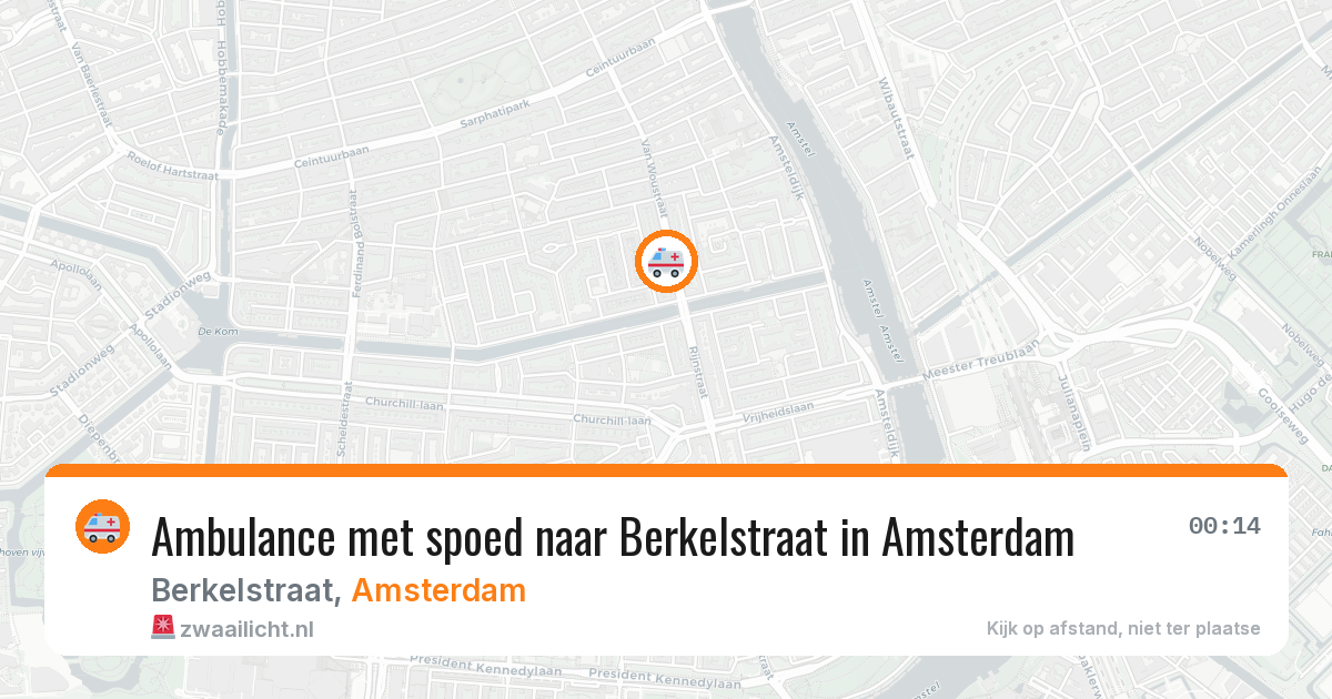 Ambulance met spoed naar Berkelstraat in Amsterdam — 9 jun 2026