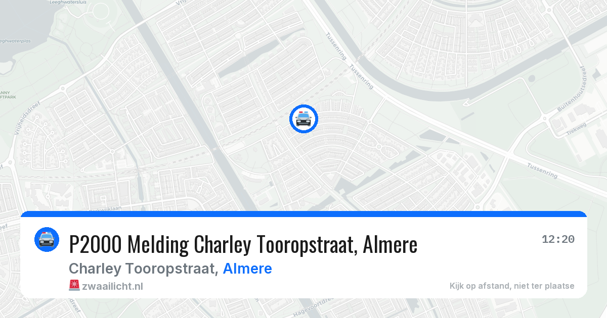 P2000 Melding Charley Tooropstraat, Almere — 10 jun 2026
