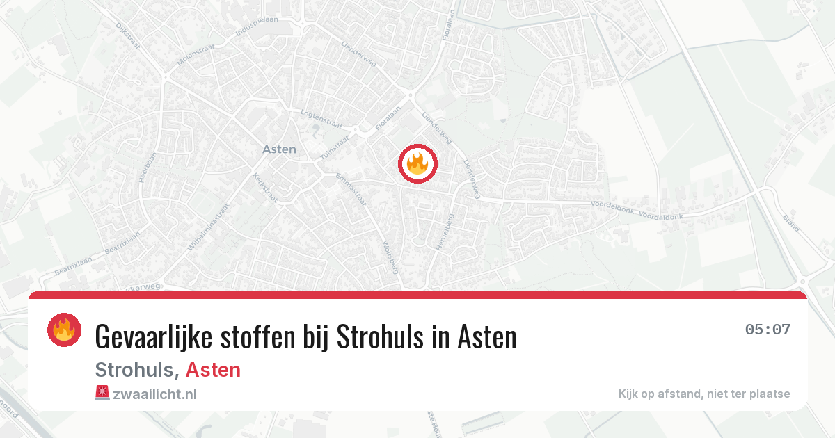 Gevaarlijke stoffen bij Strohuls in Asten — 21 jun 2026