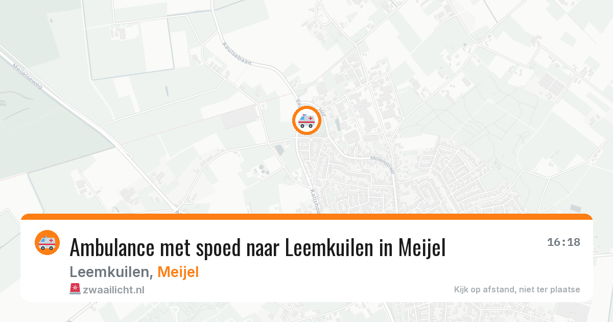 Ambulance met spoed naar Leemkuilen in Meijel — 16 jul 2026