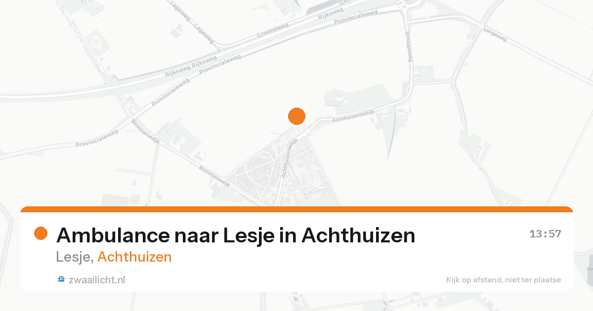 Ambulance naar Lesje in Achthuizen — 30 jan 2026