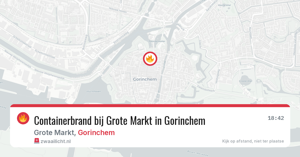 Containerbrand bij Grote Markt in Gorinchem — 28 jul 2026