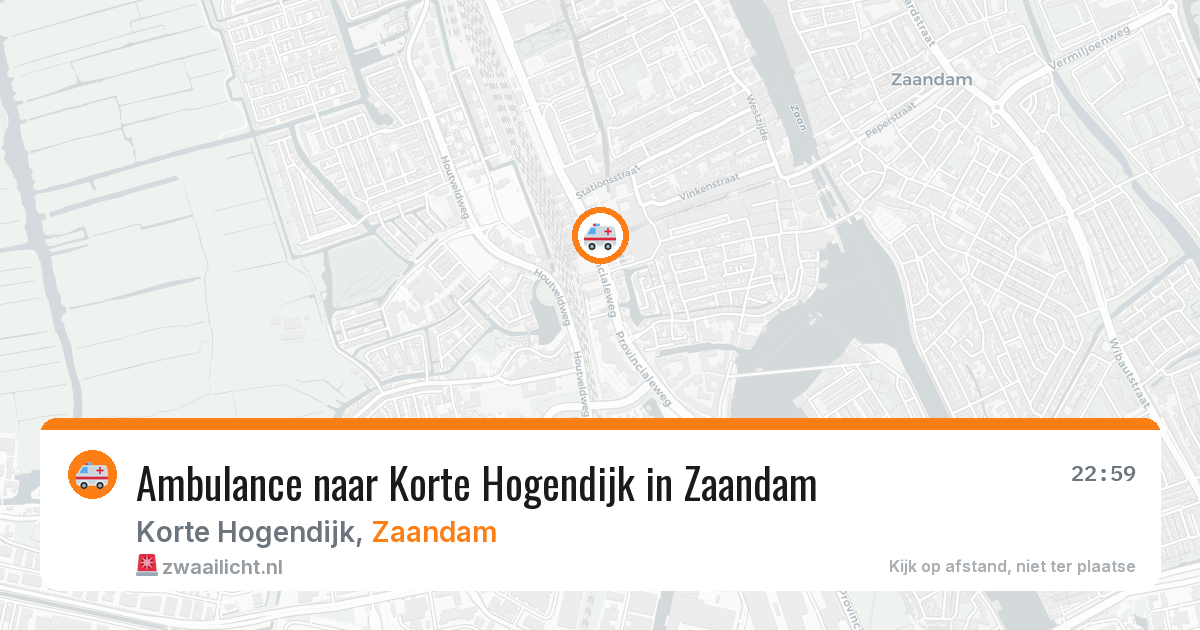 Ambulance naar Korte Hogendijk in Zaandam — 11 aug 2026