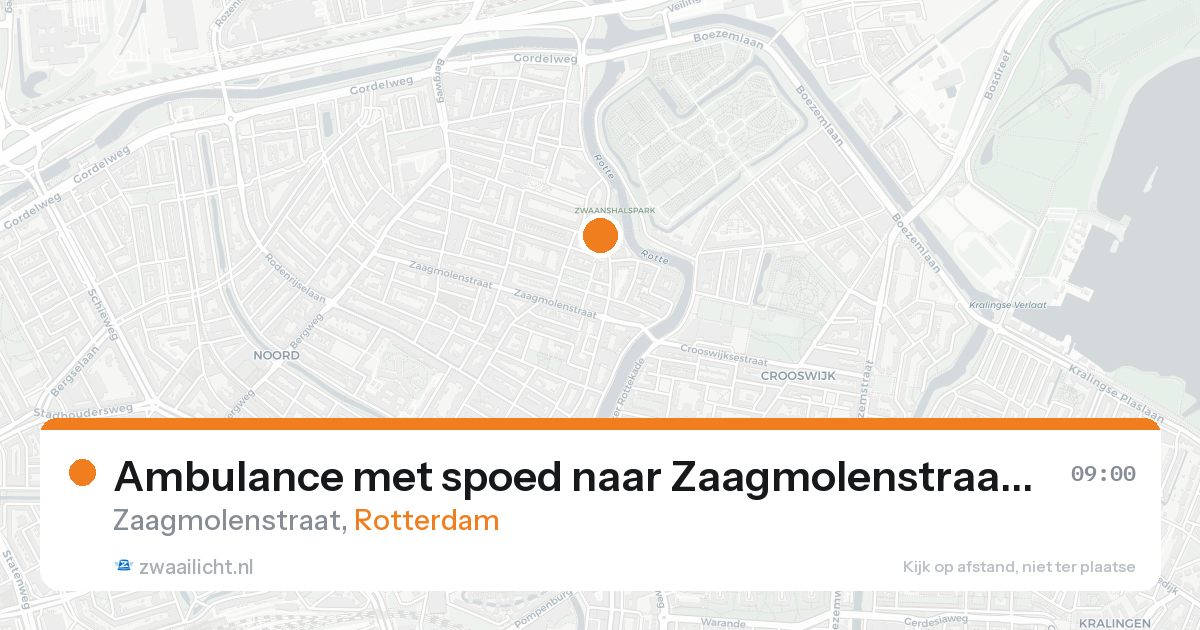 Ambulance met spoed naar Zaagmolenstraat in Rotterdam — 15 jul 2026