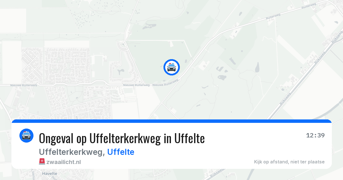 Ongeval op Uffelterkerkweg in Uffelte — 29 mei 2026