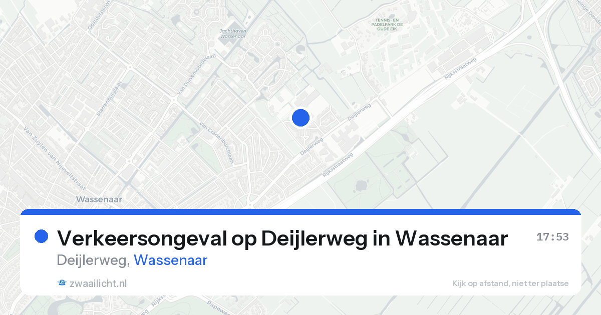 Verkeersongeval op Deijlerweg in Wassenaar — 8 mei 2026