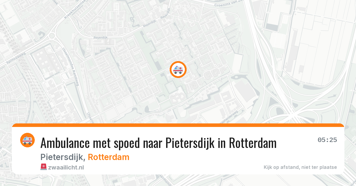 Ambulance met spoed naar Pietersdijk in Rotterdam — 5 jul 2026