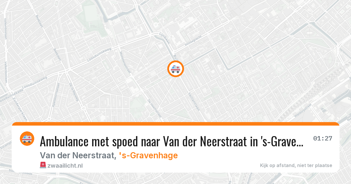 Ambulance met spoed naar Van der Neerstraat in 's-Gravenhage — 27 mei 2026