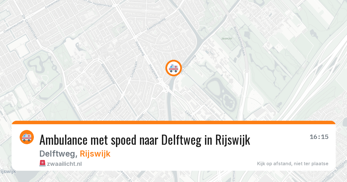 Ambulance met spoed naar Delftweg in Rijswijk — 3 apr 2026