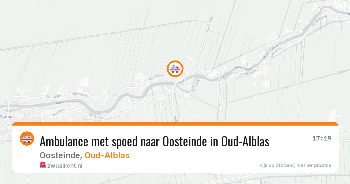 Ambulance met spoed naar Oosteinde in Oud-Alblas — 11 mei 2026