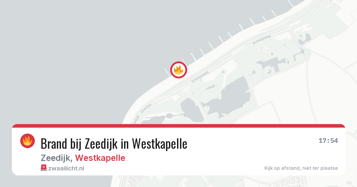 Brand bij Zeedijk in Westkapelle — 7 aug 2026