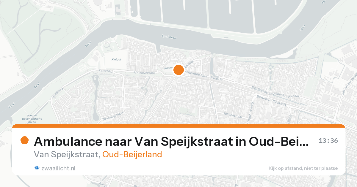 Ambulance naar Van Speijkstraat in Oud-Beijerland — 25 aug 2026