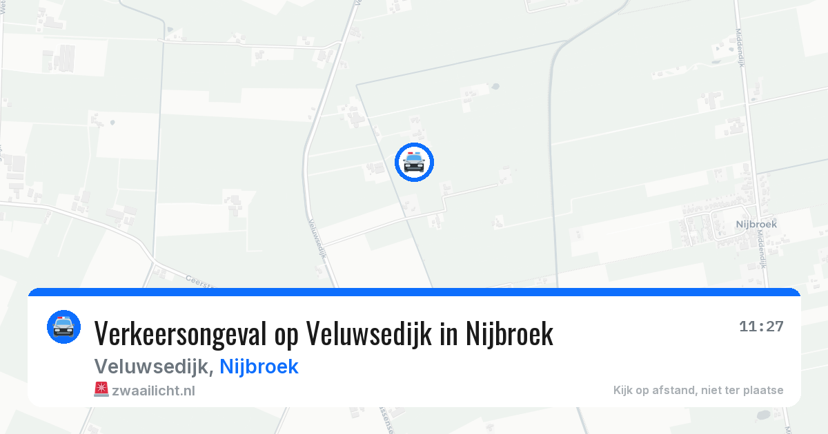 Verkeersongeval op Veluwsedijk in Nijbroek — 3 jun 2026