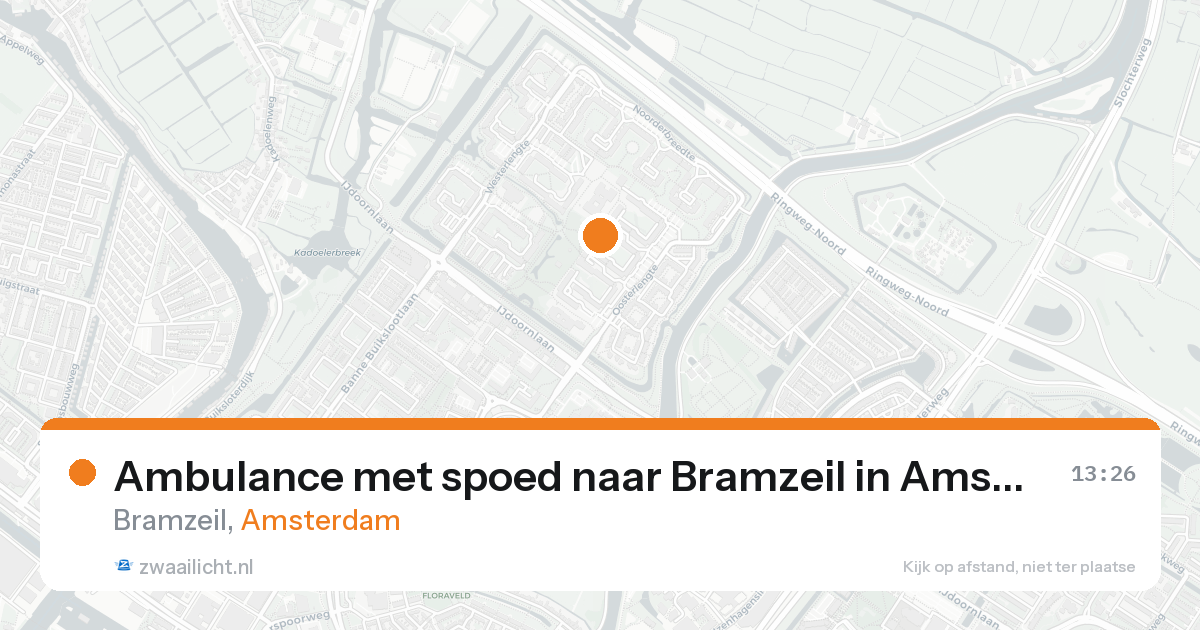 Ambulance met spoed naar Bramzeil in Amsterdam — 23 aug 2026