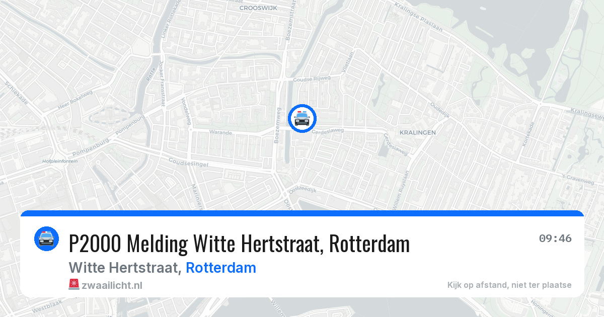 P2000 Melding Witte Hertstraat, Rotterdam — 20 jun 2026