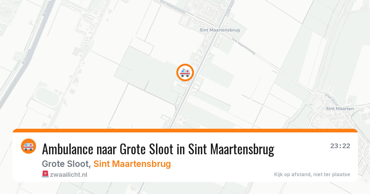 Ambulance naar Grote Sloot in Sint Maartensbrug — 26 mei 2026