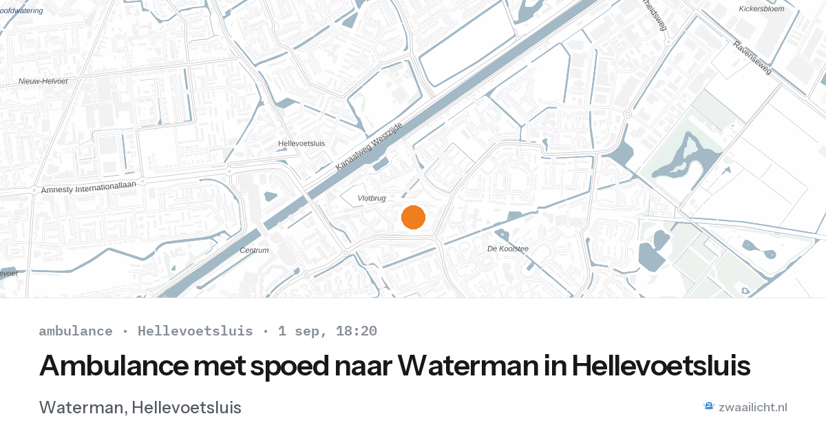 Ambulance met spoed naar Waterman in Hellevoetsluis — 1 sep 2026