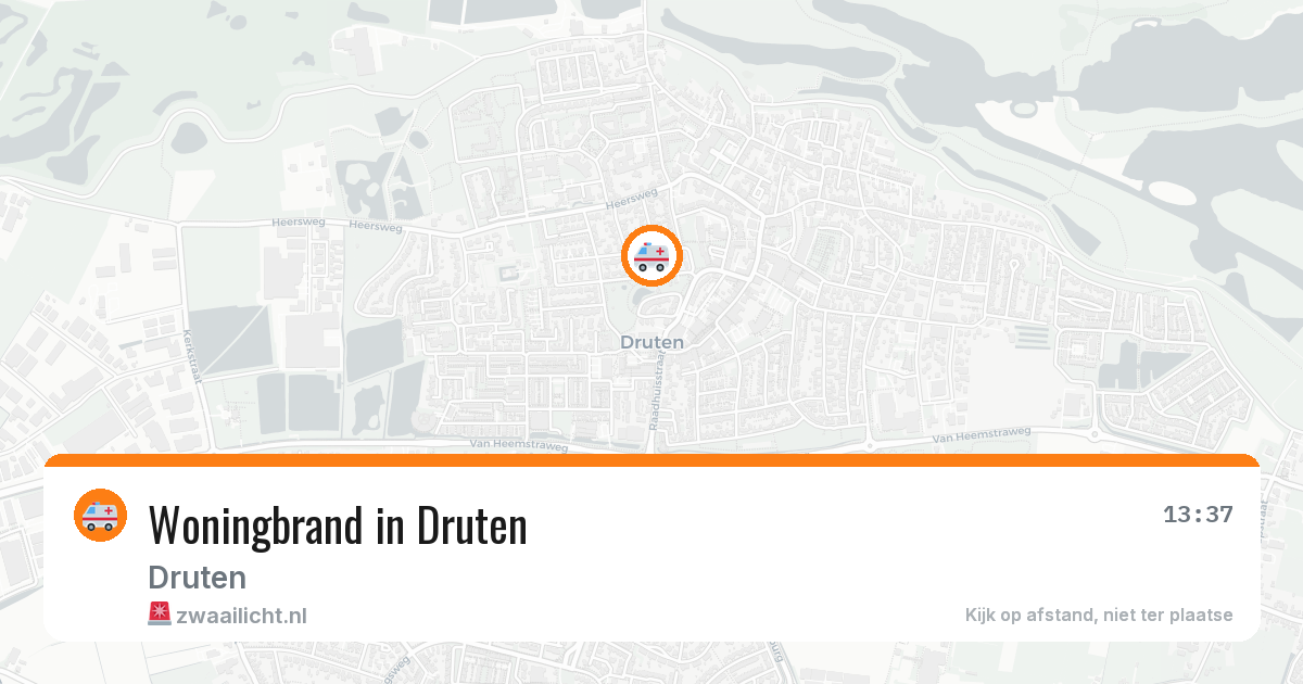 Woningbrand in Druten — 13 jul 2026