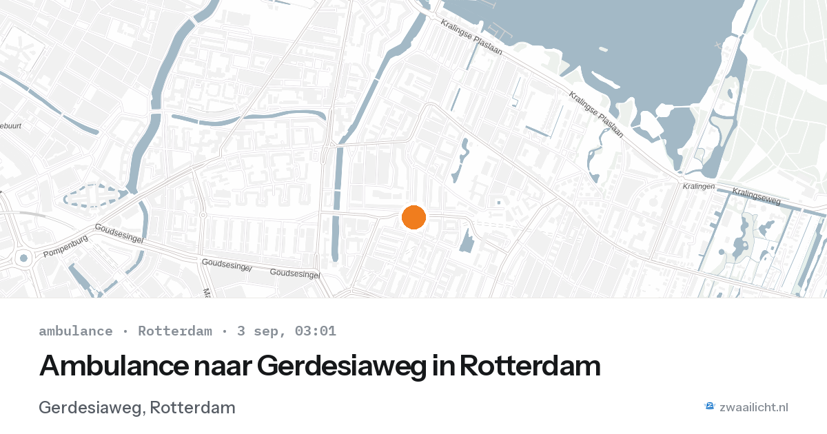 Ambulance naar Gerdesiaweg in Rotterdam — 3 sep 2026