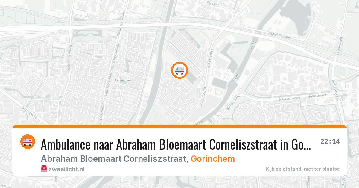 Ambulance naar Abraham Bloemaart Corneliszstraat in Gorinchem — 11 apr 2026