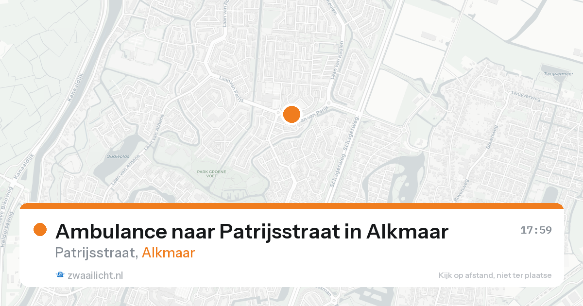 Ambulance naar Patrijsstraat in Alkmaar — 20 aug 2026