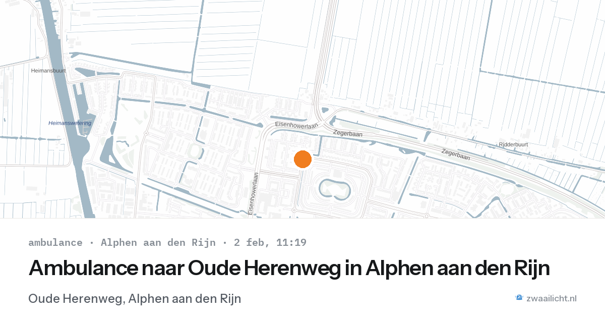 Ambulance naar Oude Herenweg in Alphen aan den Rijn — 2 feb 2026