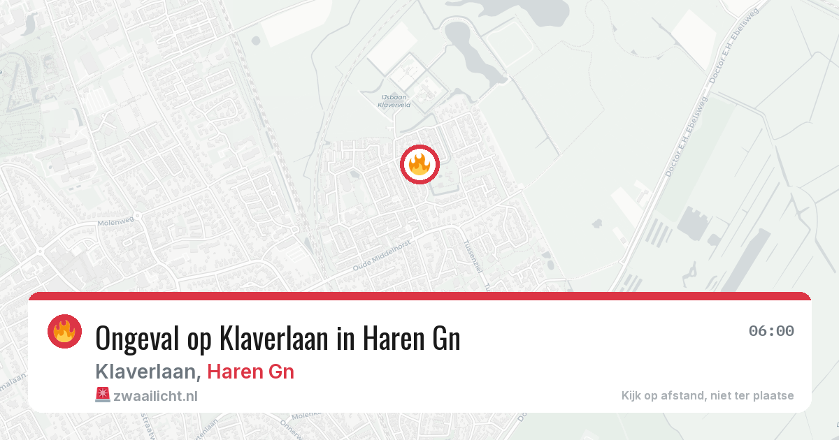Ongeval op Klaverlaan in Haren Gn — 2 jun 2026