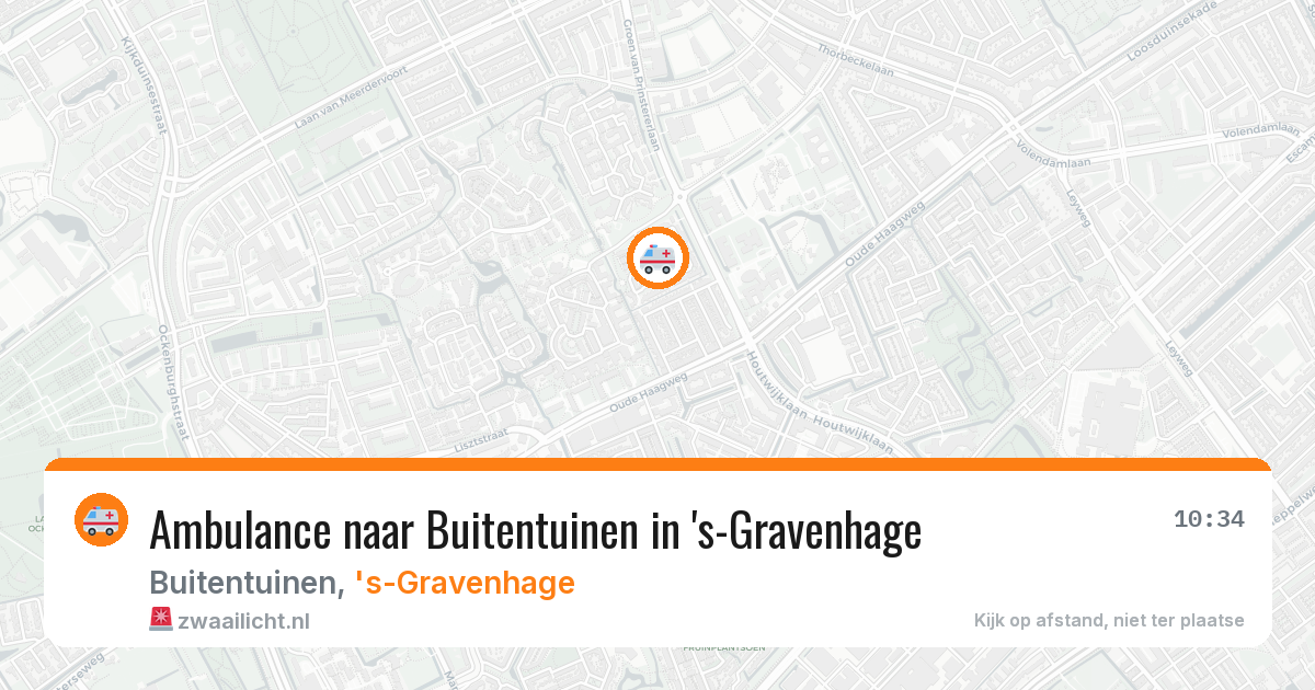 Ambulance naar Buitentuinen in 's-Gravenhage — 18 jul 2026
