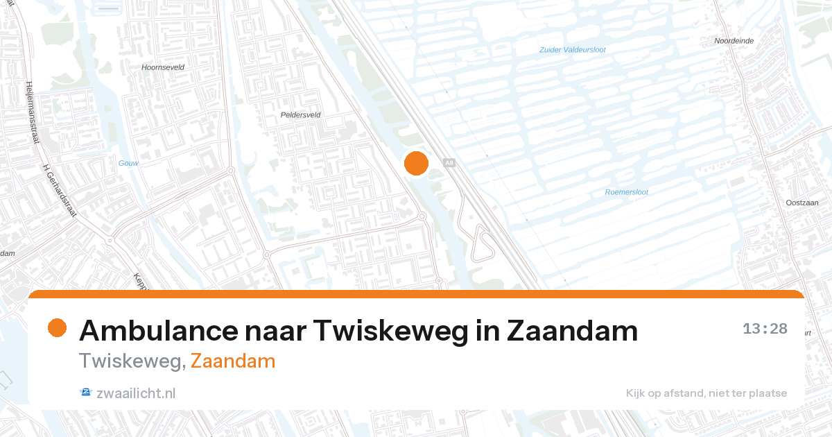 Ambulance naar Twiskeweg in Zaandam — 13 jun 2026