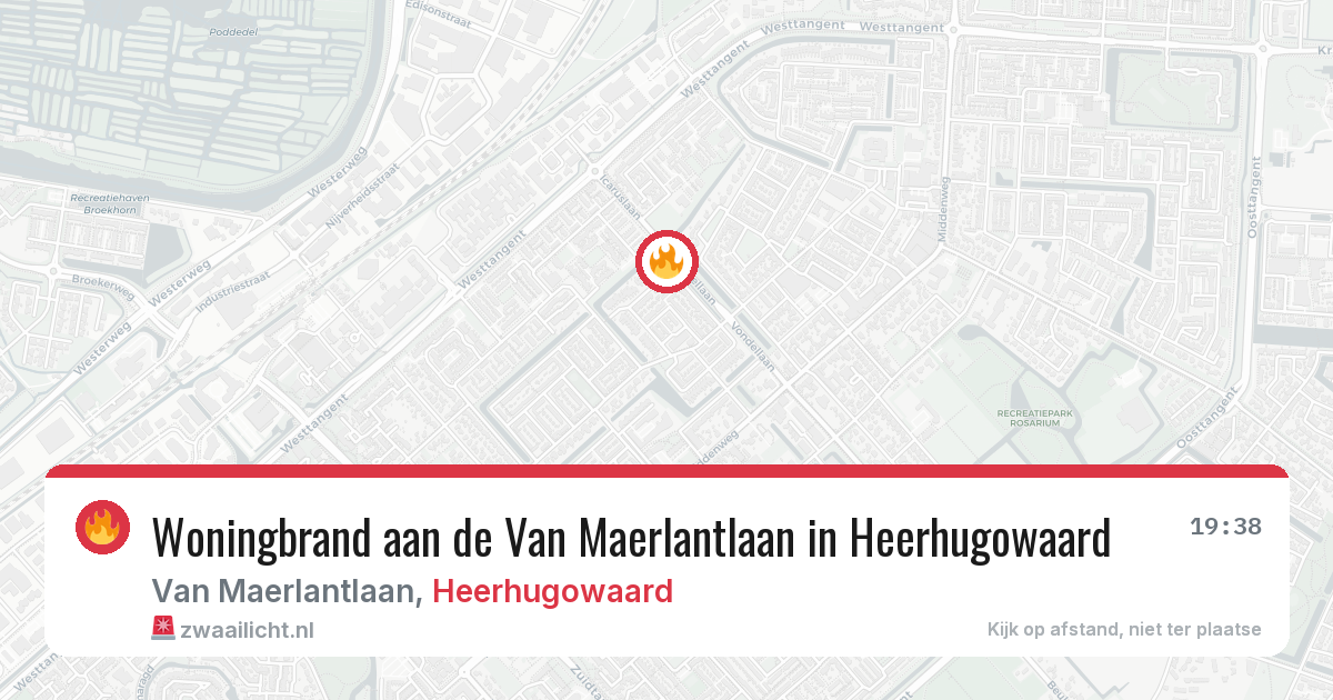 Woningbrand aan de Van Maerlantlaan in Heerhugowaard — 1 jul 2026