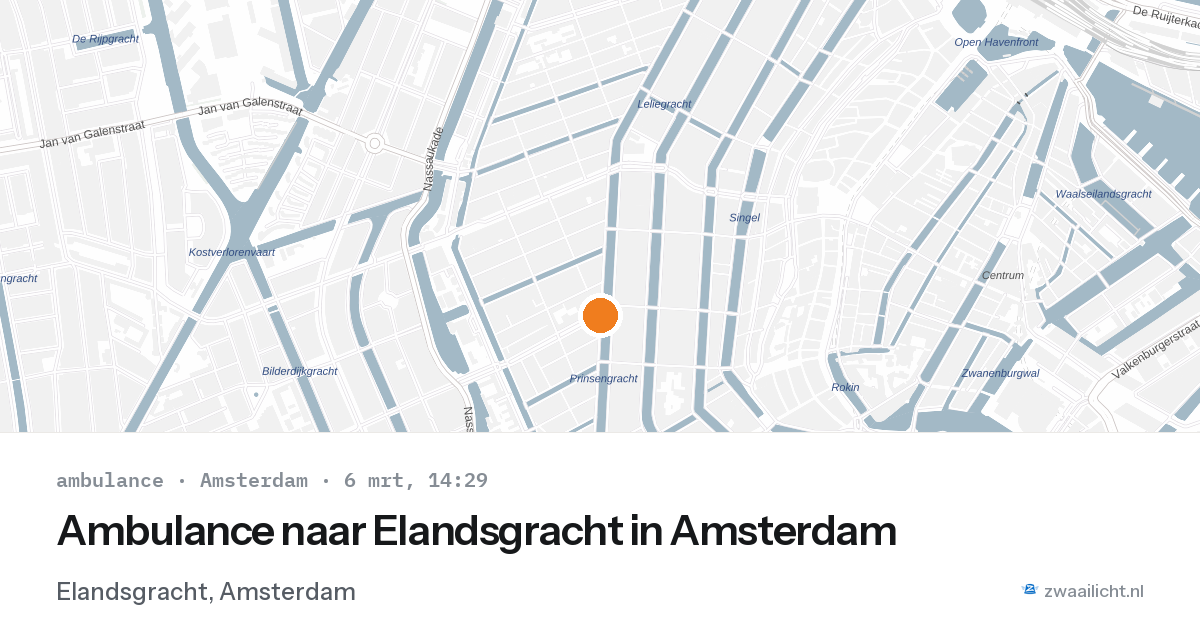 Ambulance naar Elandsgracht in Amsterdam — 6 mrt 2026
