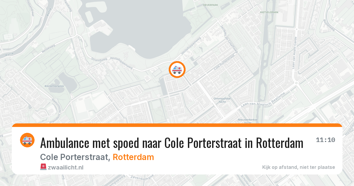 Ambulance met spoed naar Cole Porterstraat in Rotterdam — 11 jul 2026