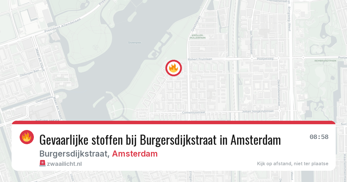 Gevaarlijke stoffen bij Burgersdijkstraat in Amsterdam — 30 jan 2026
