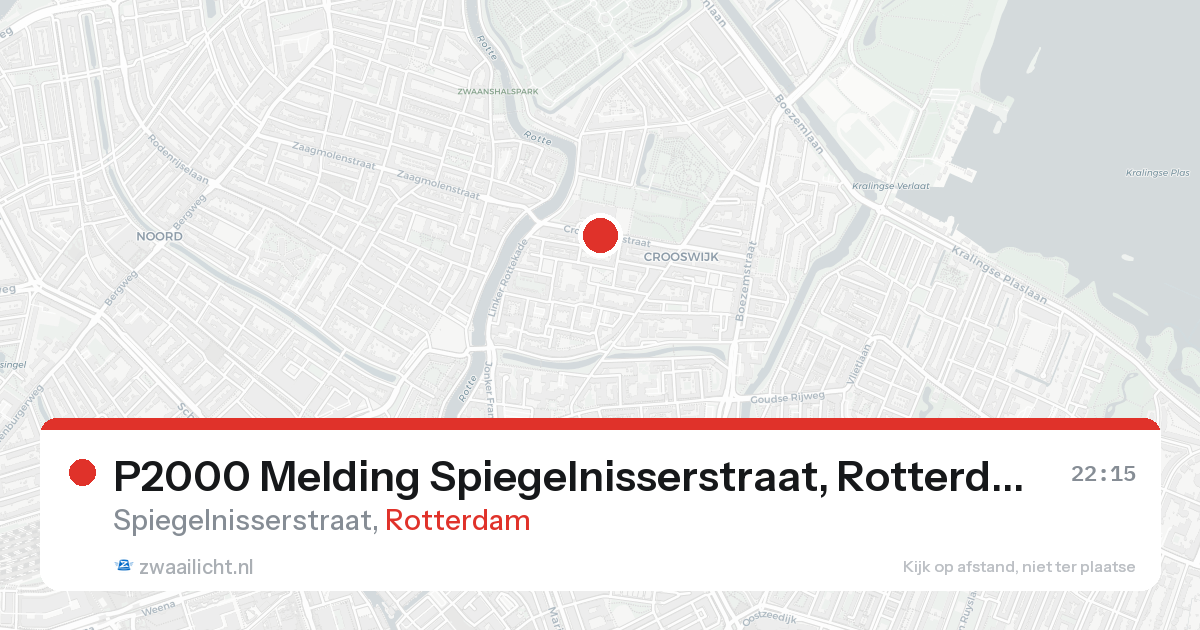 P2000 Melding Spiegelnisserstraat, Rotterdam — 7 feb 2026