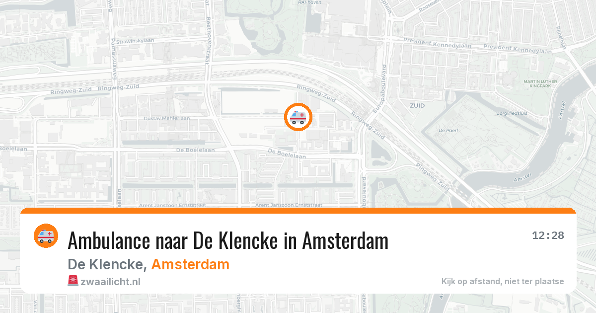 Ambulance naar De Klencke in Amsterdam — 7 apr 2026