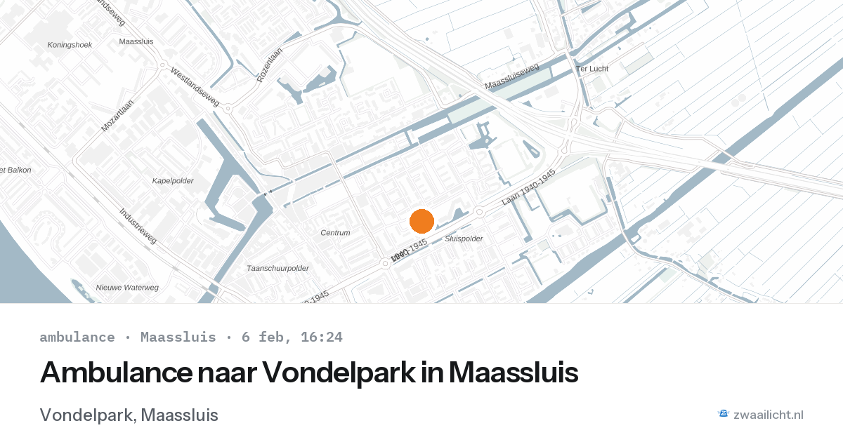 Ambulance naar Vondelpark in Maassluis — 6 feb 2026